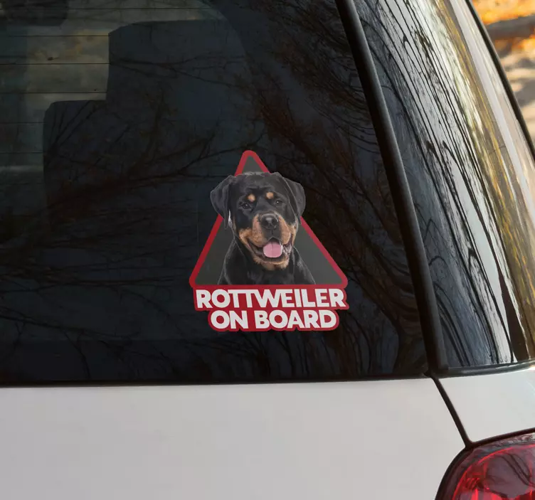 Rottweiller-kasvotarra lemmikki tarra - Tenstickers