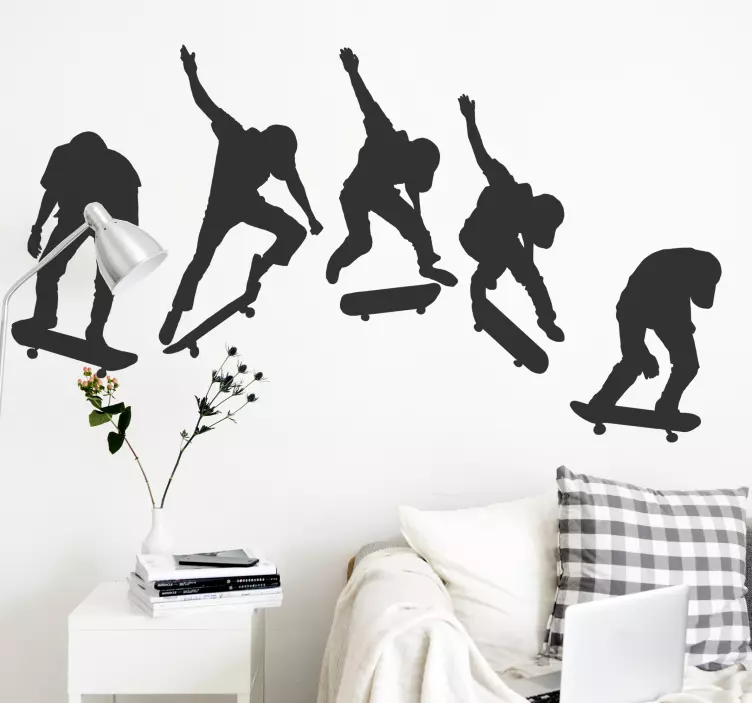 Skeitti evoluutio extreme sports -tarra - Tenstickers