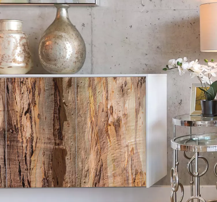 Ruskea puunkuoren rakenne Huonekalutarrat - Tenstickers