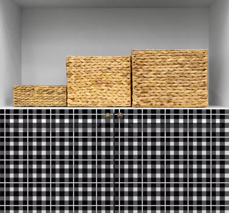 Ruutukuvioinen tausta kuvioitu seinätarra - Tenstickers