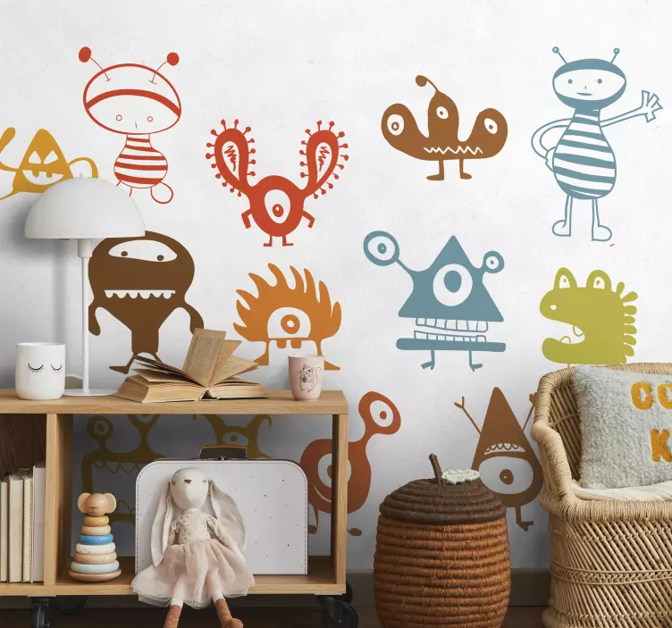 Ryhmä ulkomaalaisten hirviö tarra - Tenstickers