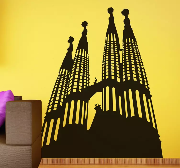 Sagrada familia skyline tarra - Tenstickers