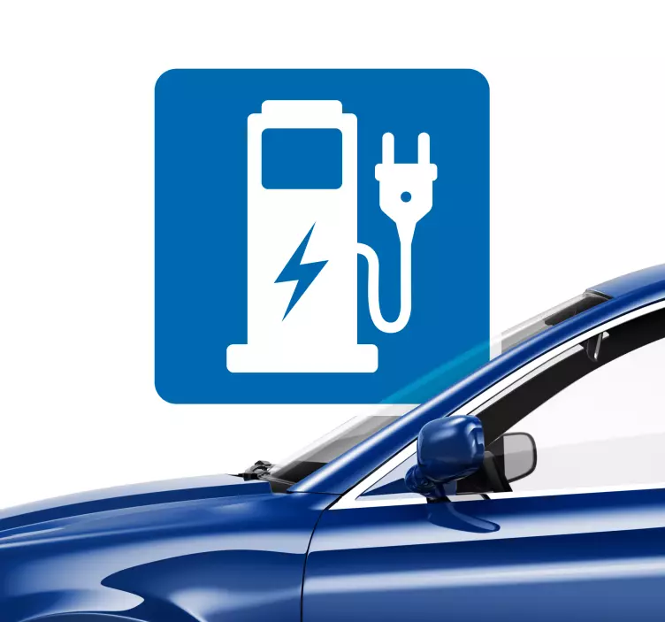 Sähköinen latauspiste vinyyli merkki - Tenstickers