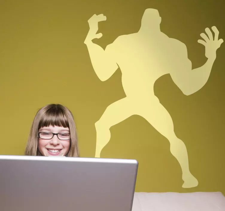 Sankarillinen siluettihahmo hahmotarra - Tenstickers