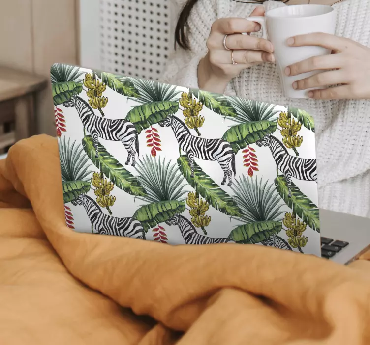 Seepranlehtikuvio läppäritarra - Tenstickers