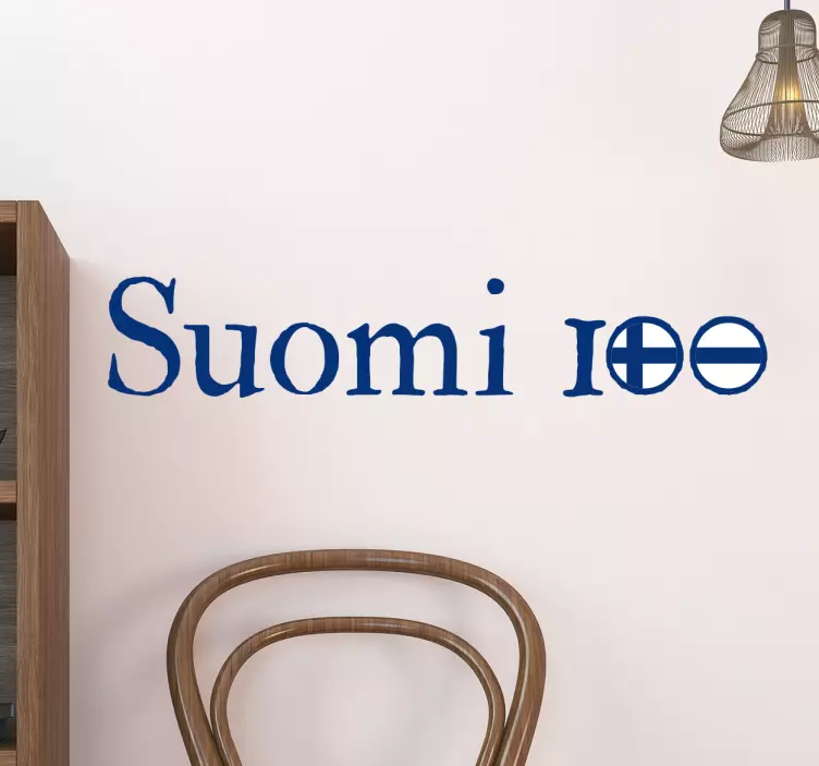 Seinätarra Suomi 100 - Tenstickers