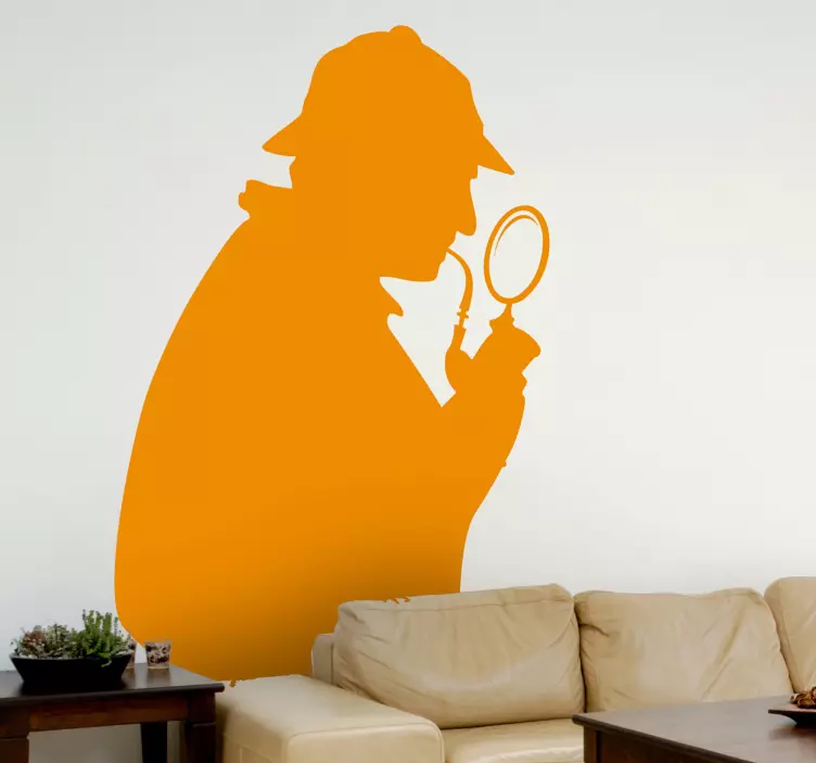 Sherlock holmes profiiliseinä tarra - Tenstickers