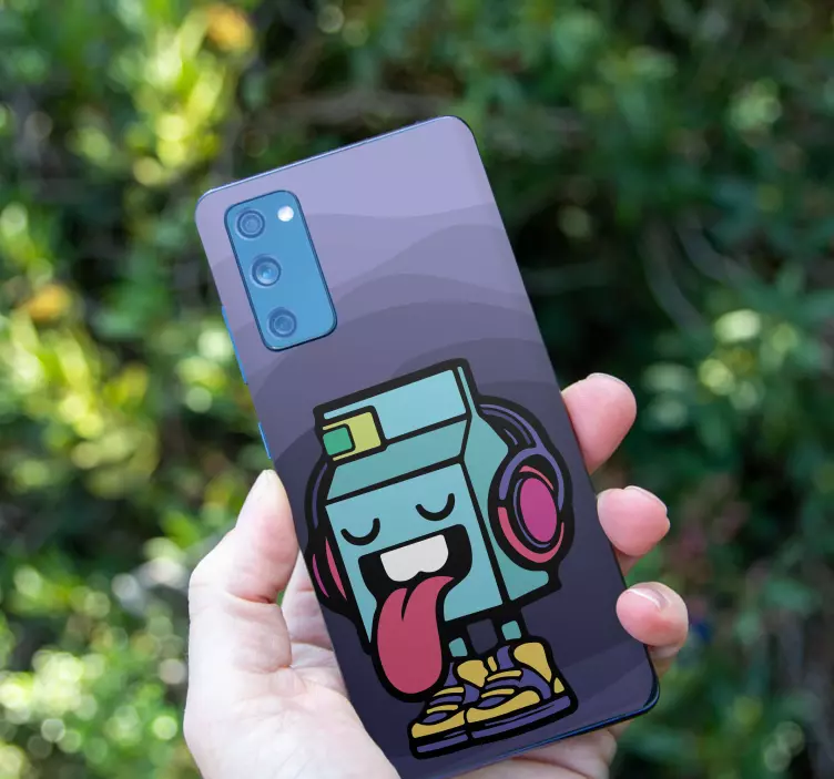 Kone työntää kielen ulos Samsung tarra - Tenstickers