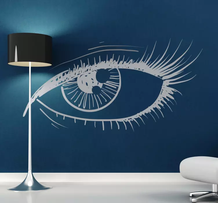 Silmän olohuoneen seinä tarra - Tenstickers