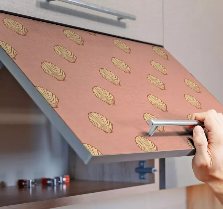 Simpukankuorikuvioinen sisustus luontoaiheinen seinätarra - Tenstickers