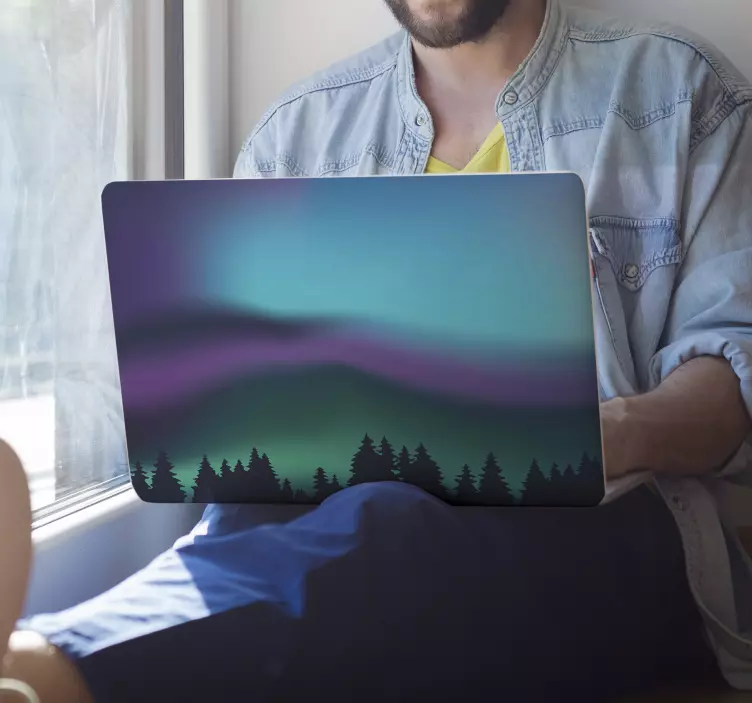 Upeat revontulet Läppäritarra - Tenstickers