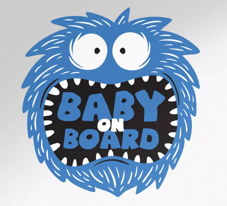 Sininen hirviö Baby on board tarra - Tenstickers