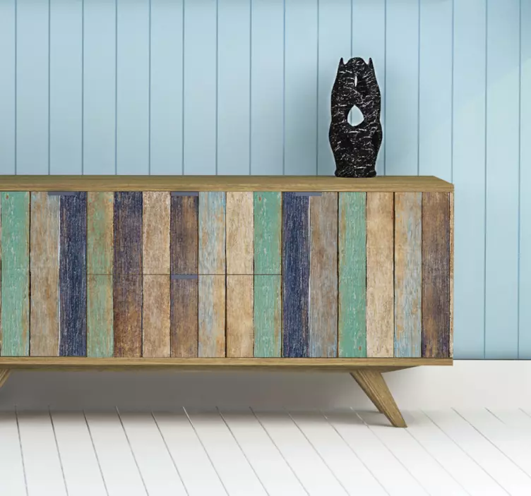 Siniset kesäpuiset huonekalut tarra - Tenstickers