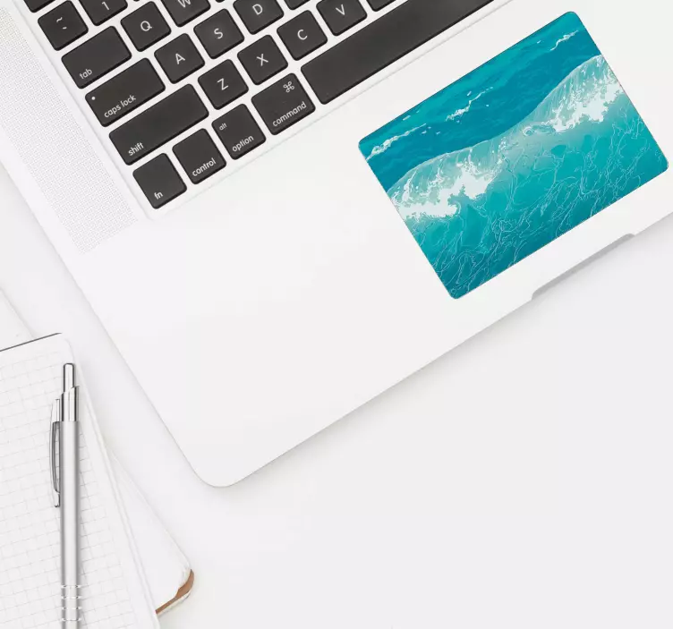 Sininen meri ohjauslevy kannettava tietokone tarra - Tenstickers