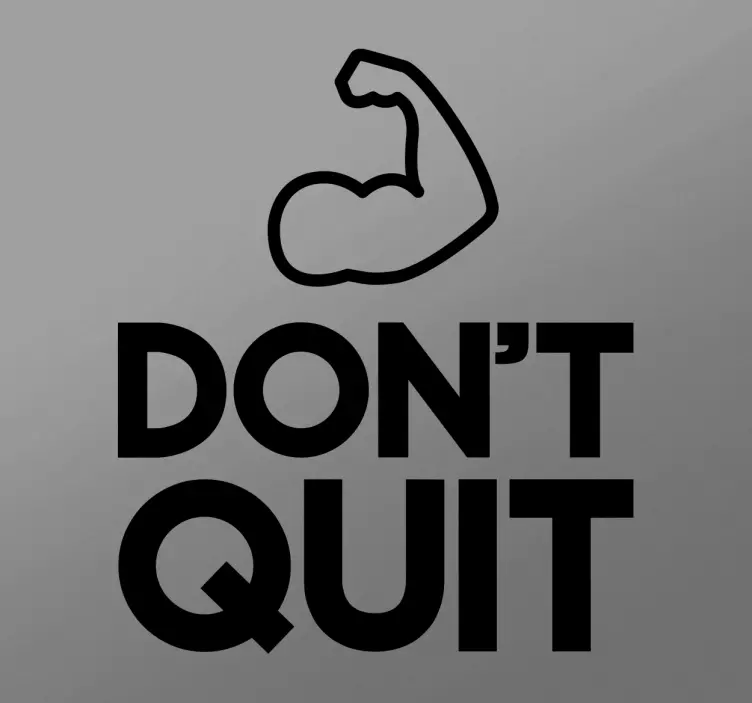 Sisustustarra Fitness Don't Quit - Tenstickers