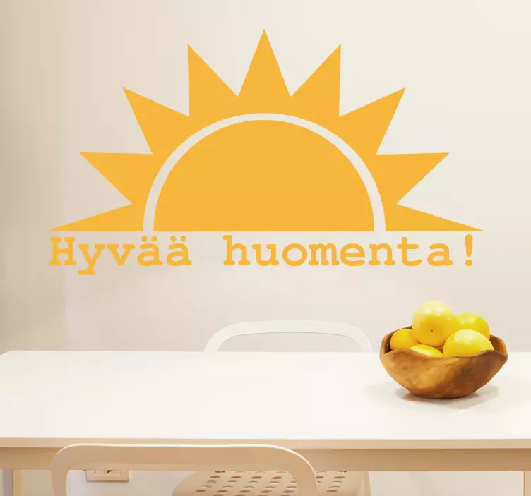Sisustustarra Hyvää huomenta - Tenstickers