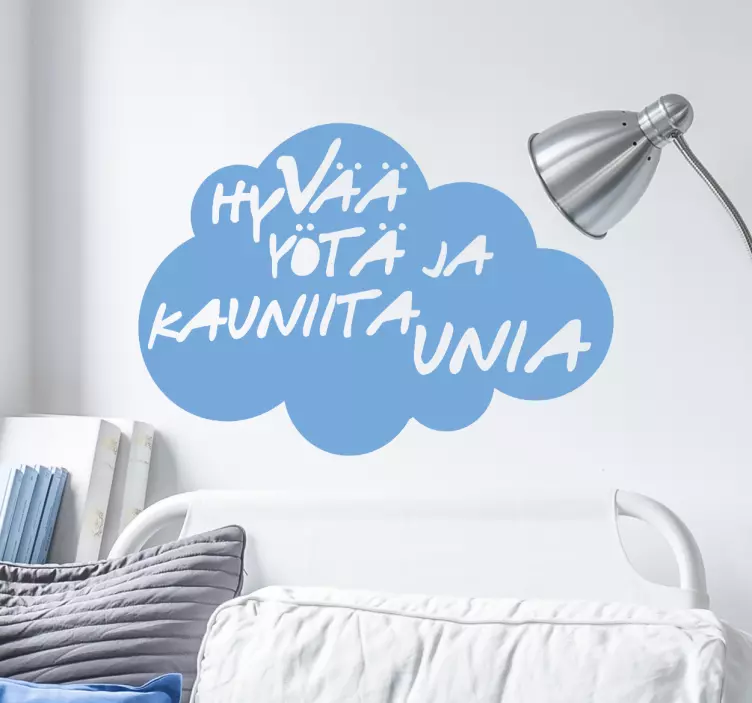 Sisustustarra Hyvää yötä - Tenstickers