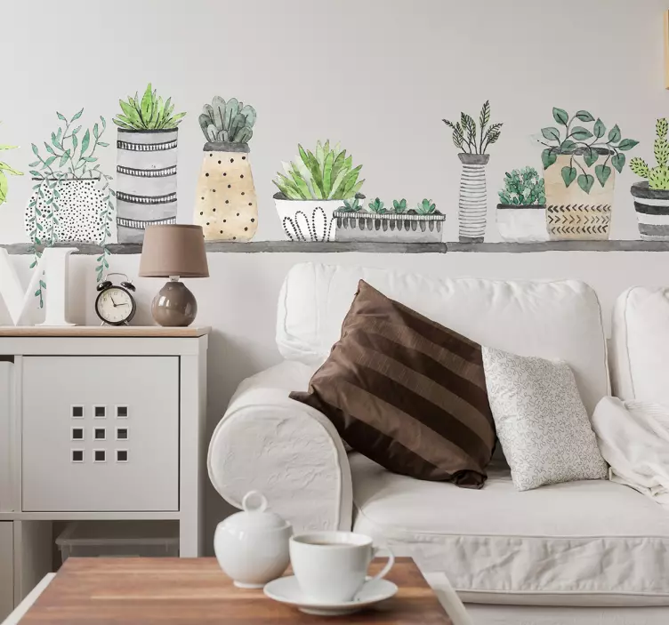 Sisustustarra kasvihylly - Tenstickers