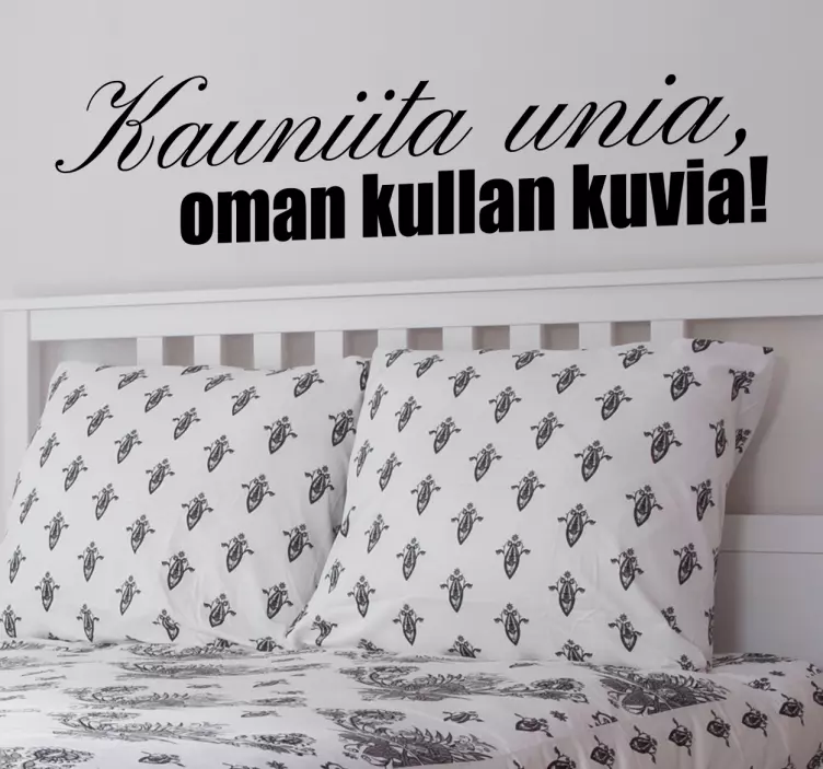 Sisustustarra Kauniita unia - Tenstickers
