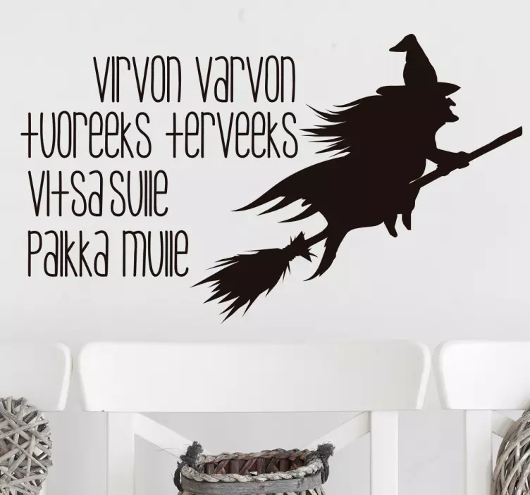 Sisustustarra noita luudalla - Tenstickers