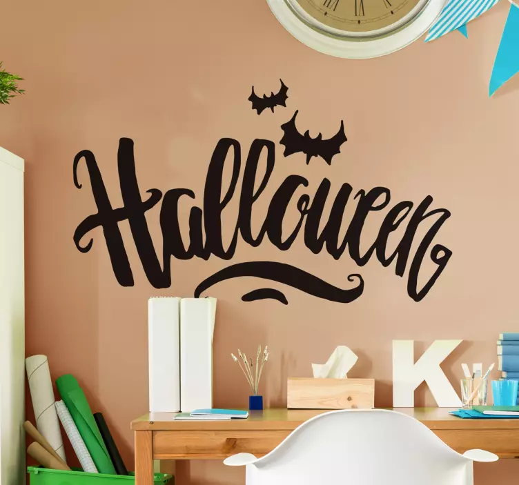Sisustustarra teksti Halloween - Tenstickers