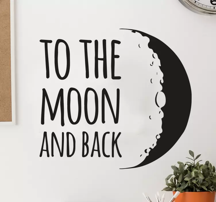 Sisustustarra To the Moon and Back - Tenstickers