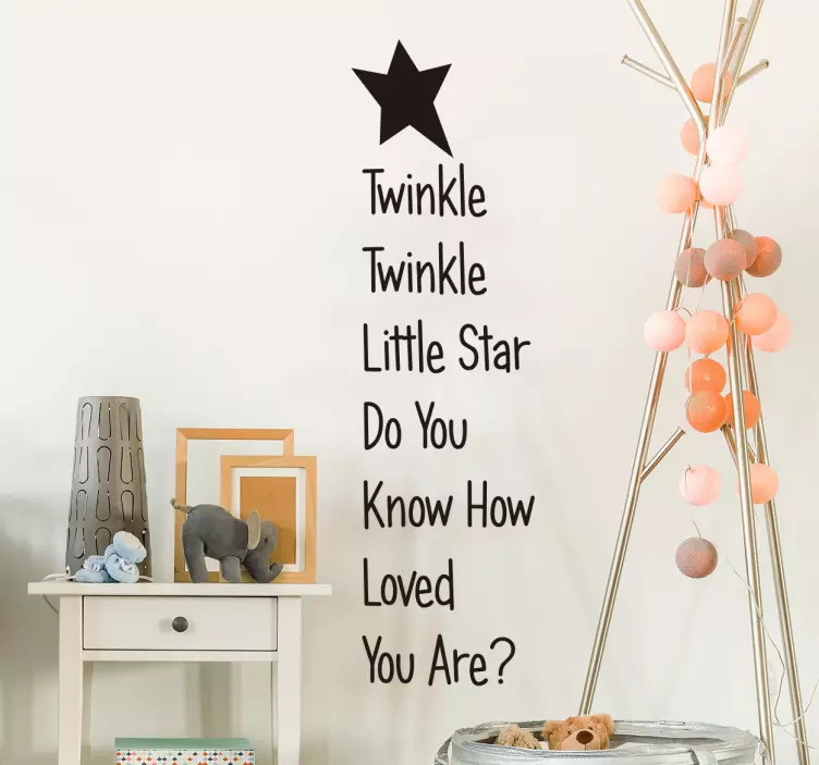 Sisustustarra twinkle twinkle - Tenstickers