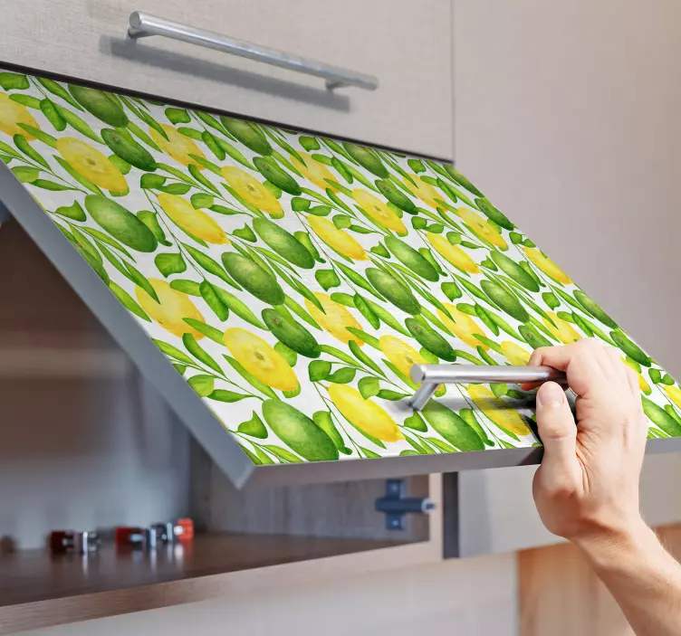 Sitruskuvioinen kuviointi huonekalutarra - Tenstickers