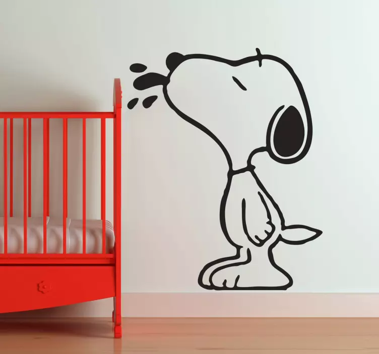 Snoopy seinätarra - Tenstickers