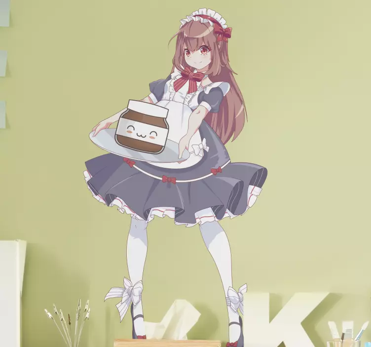 Söpö palvelija hahmotarra - Tenstickers