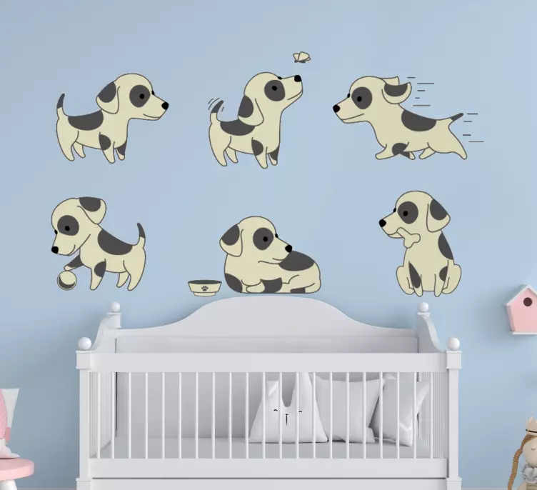 Söpö pentu koira doodle kissatarra ja koiratarrat - Tenstickers