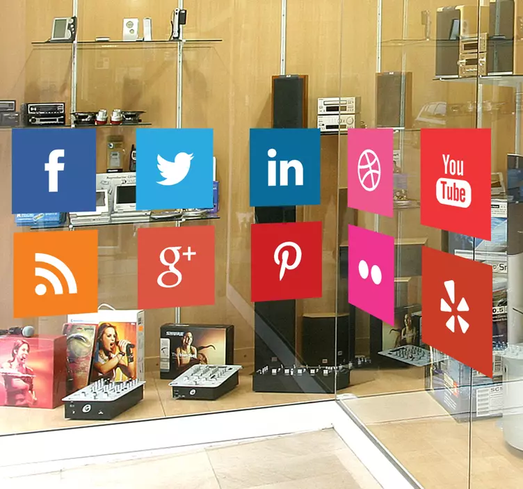 Sosiaalinen media Tarrat - Tenstickers