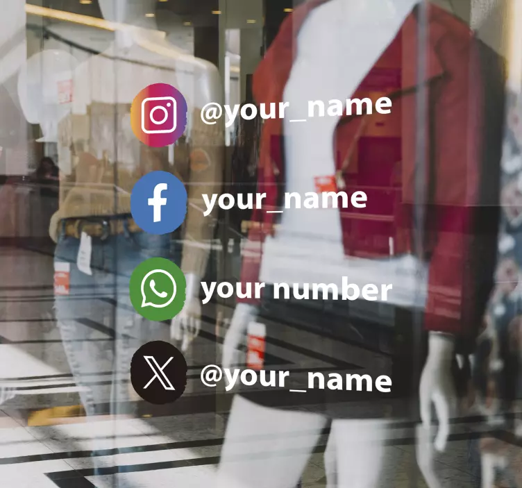 Sosiaalisen median pistekuvakkeet Kyltti tarra - Tenstickers