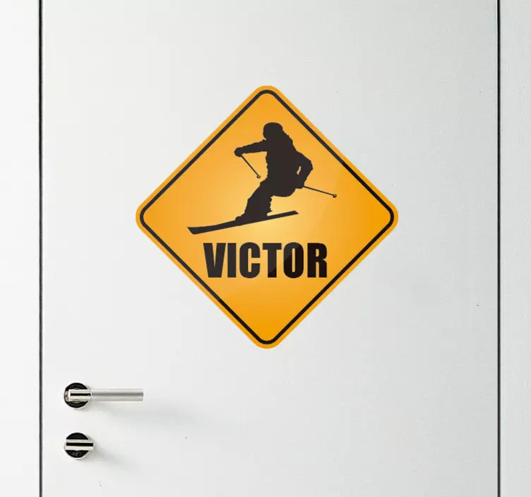 Suksi nimellä muokattava tarra - Tenstickers