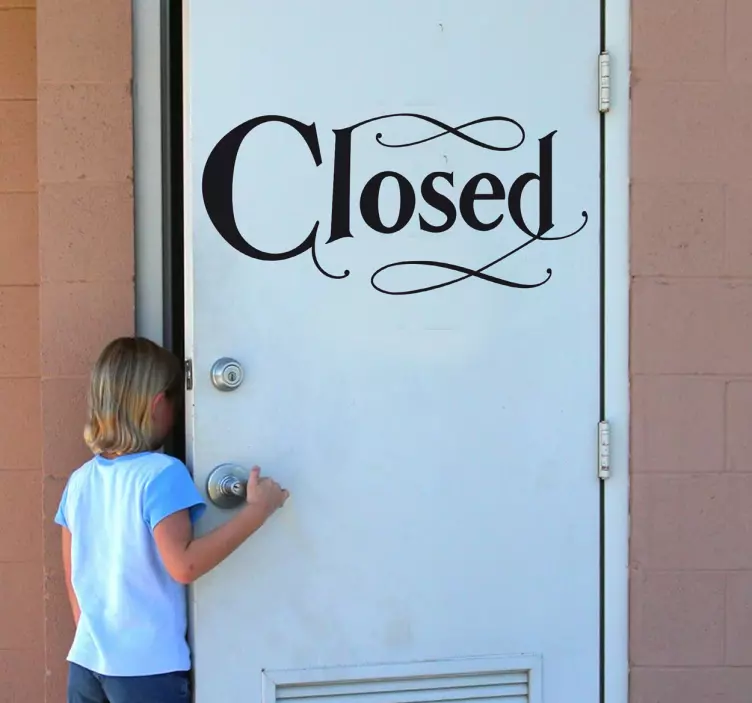 Suljettu teksti tarra - Tenstickers