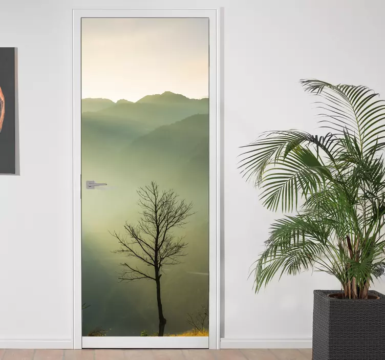 Sumuinen maisema ovitarra - Tenstickers