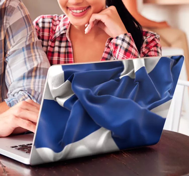 Suomen lippu Läppäritarra - Tenstickers