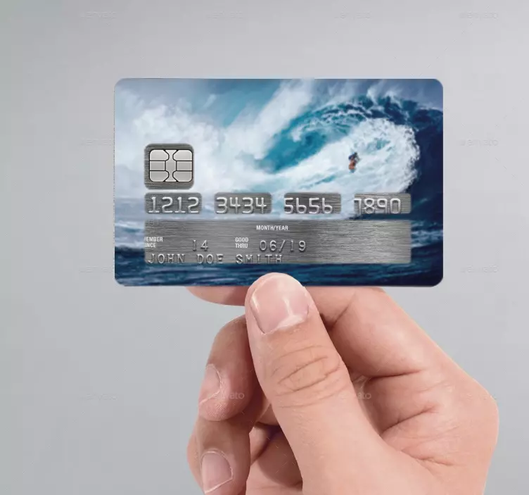 Surfer Credit Card Tarra - Tenstickers