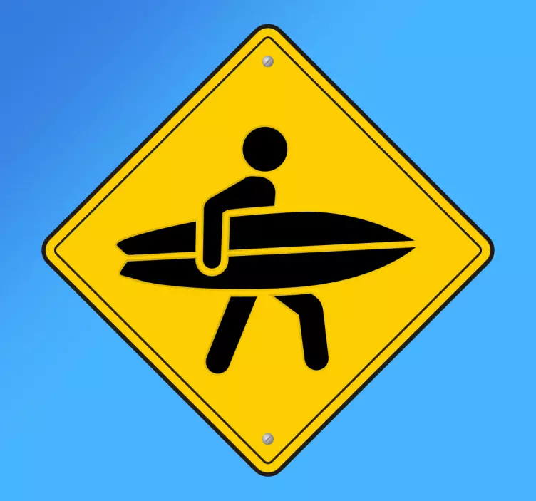 Surffailija kyltti seinälle - Tenstickers