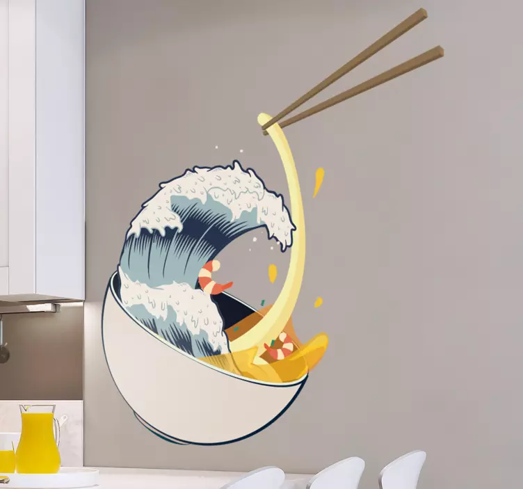 Suuren aallon ramen -keittiötarra - Tenstickers