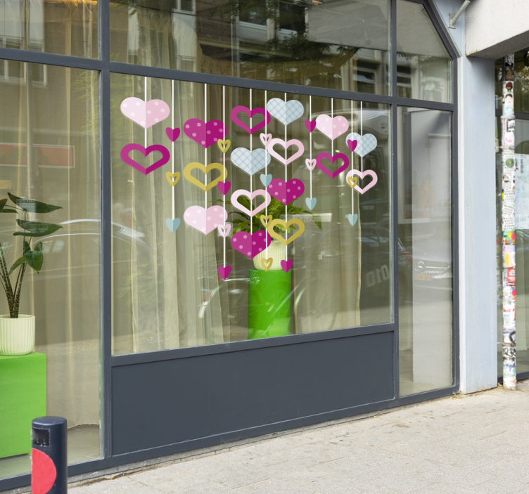 Sydämen seppeleen seinä tarra - Tenstickers