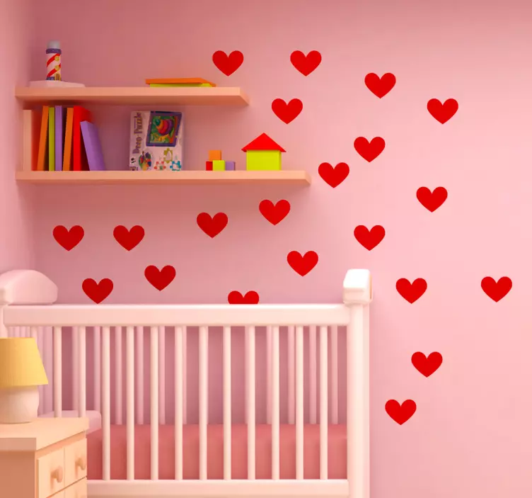 Sydämet Sisustustarra - Tenstickers