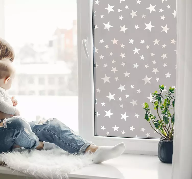 Tähdet muotoinen ikkunatarra - Tenstickers