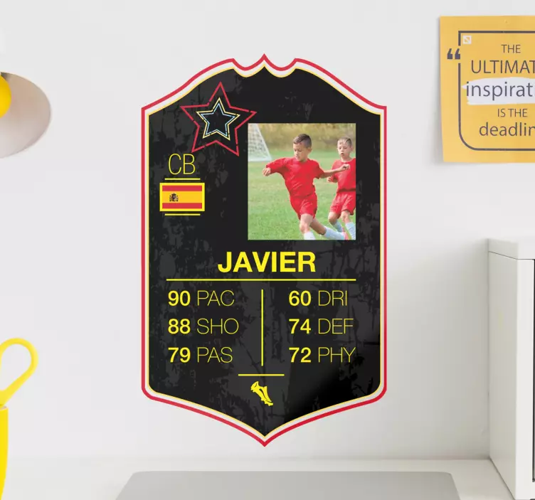 Upea tähti-kortin pelaaja jalkapallotarra - Tenstickers