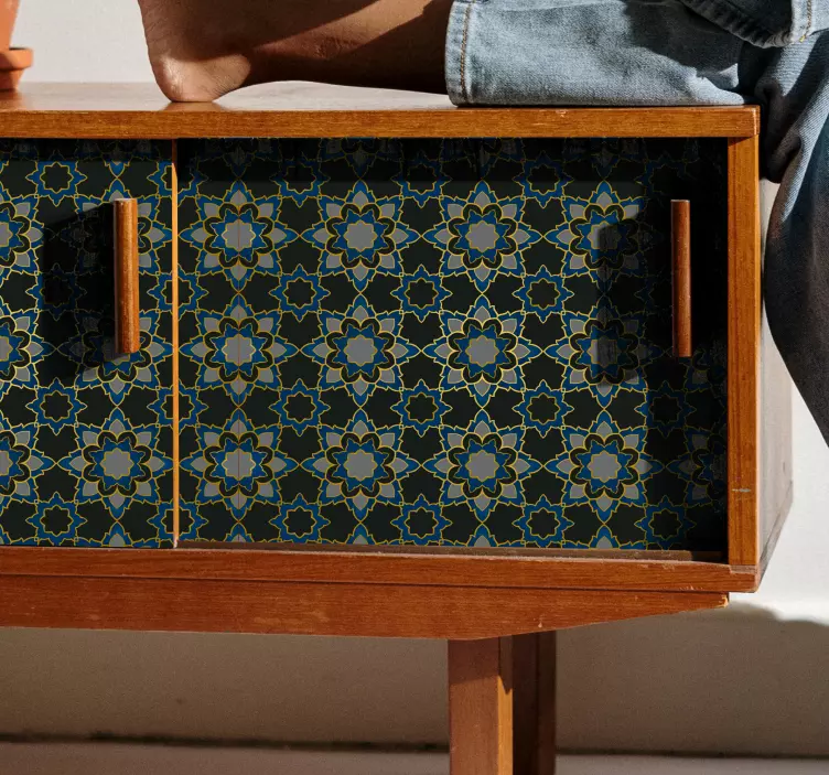 Tähti, kukka mandala kuvio Huonekalutarrat - Tenstickers