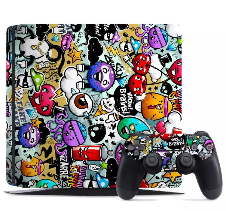Taide graffiti suunnittelu PS4 skin - Tenstickers