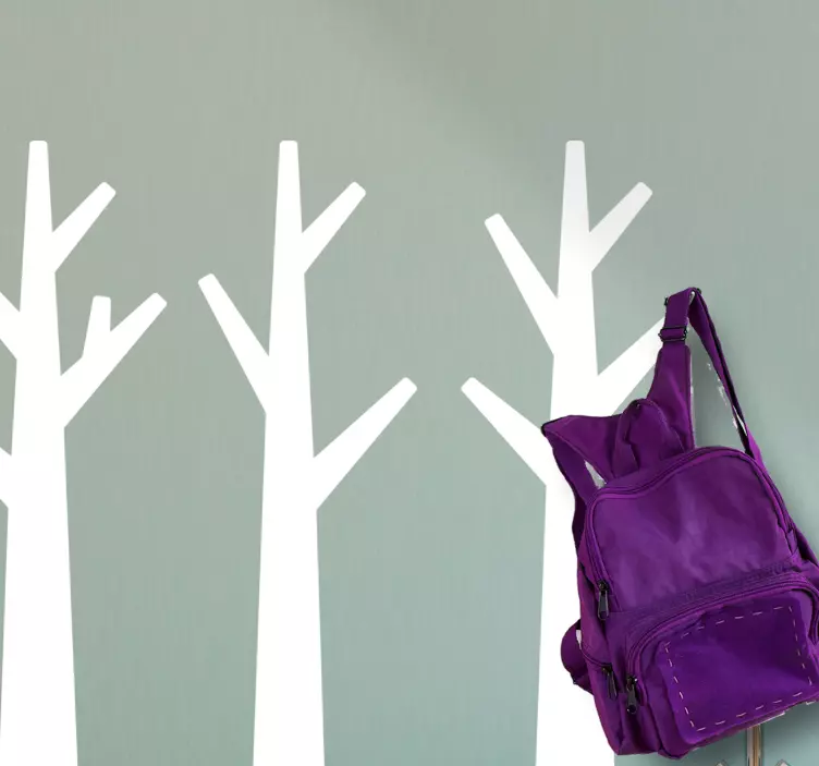 Taiteelliset puiden varjot naulakko sisustustarra - Tenstickers