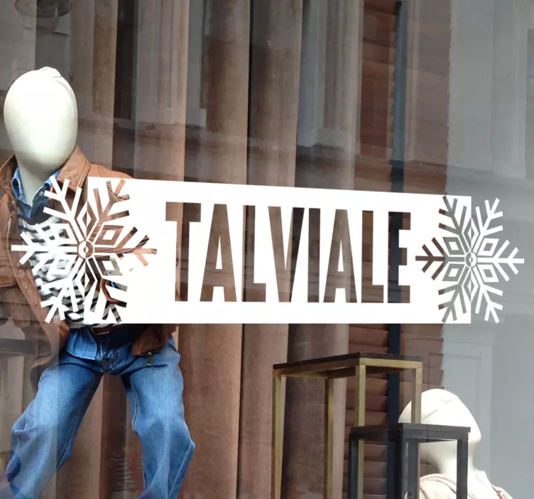 Talviale näyteikkunatarra - Tenstickers