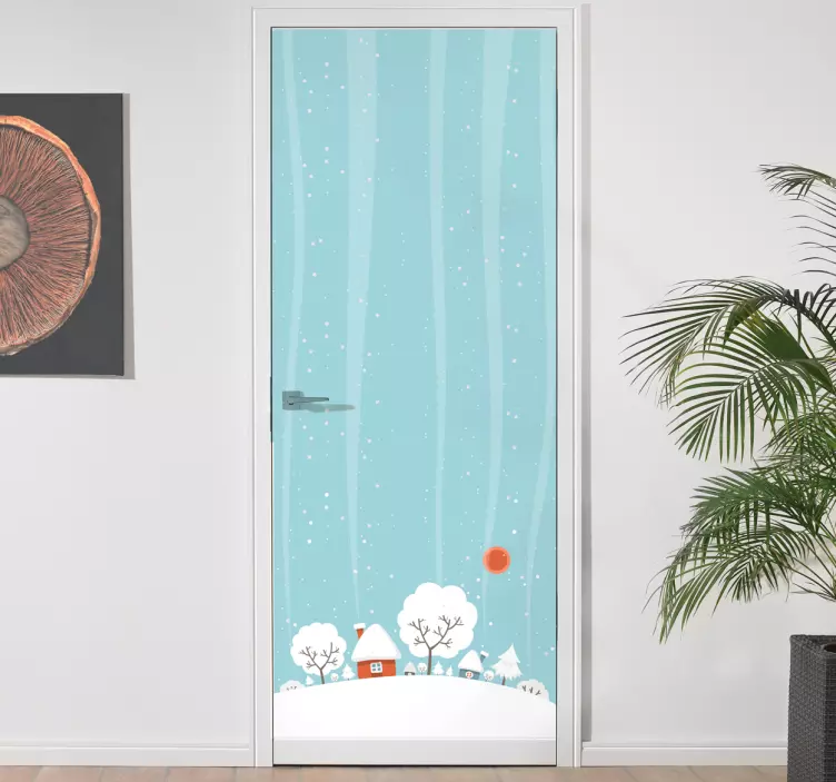 Talvinen maisema ovitarra - Tenstickers