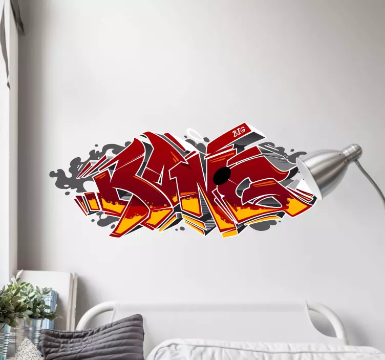 tapetti kuvalla 3d graffiti tarrasetti - Tenstickers